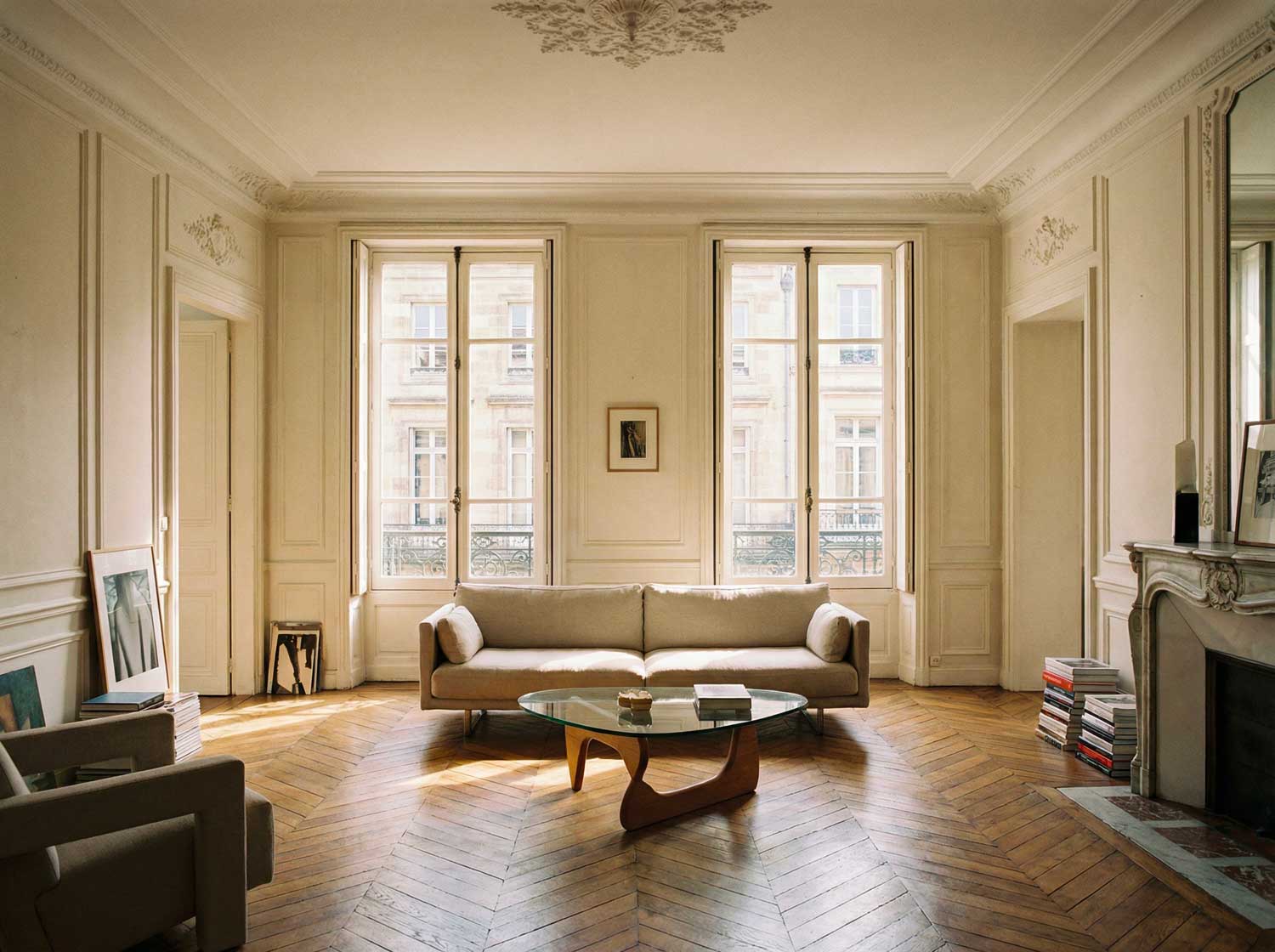 Salon appartement ancien Bordeaux
